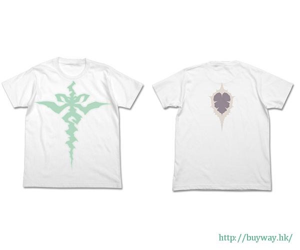 Fate系列 : 日版 (中碼)「黑 Saber」紋樣 白色 T-Shirt