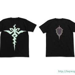 Fate系列 : 日版 (細碼)「黑 Saber」紋樣 黑色 T-Shirt