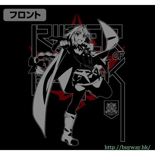 Fate系列 : 日版 (大碼)「黑 Rider (Astolfo)」黑色 T-Shirt