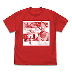 超人系列 : 日版 (細碼)「超人歷險記」庵野秀明插圖 大紅色 T-Shirt