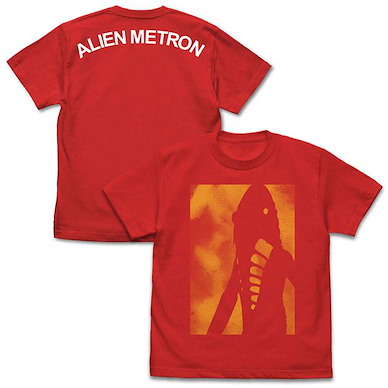 超人系列 (細碼)「美特隆星人」紅色 T-Shirt Ultra Seven Alien Metron Silhouette T-Shirt /RED-S【Ultraman Series】