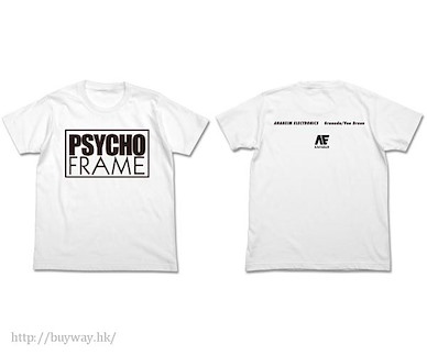 機動戰士高達系列 (細碼)「Psychoframe」白色 T-Shirt Psychoframe T-Shirt / WHITE - S【Mobile Suit Gundam Series】