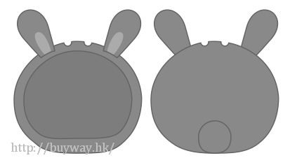 周邊配件 : 日版 「小兔」灰色 小豆袋饅頭 頭套裝飾