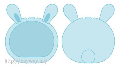 周邊配件 : 日版 「小兔」藍色 小豆袋饅頭 頭套裝飾