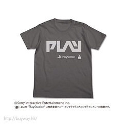 PlayStation (大碼)「PLAY」灰色 T-Shirt Play T-Shirt / MEDIUM GRAY-L【PlayStation】