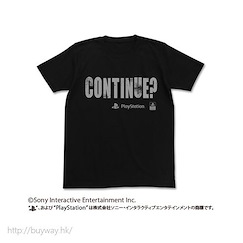 PlayStation : 日版 (大碼)「Continue」黑色 T-Shirt