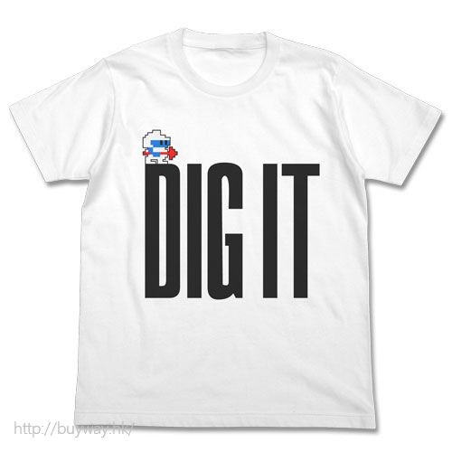 打空氣 : 日版 (中碼)「DIG IT」白色 T-Shirt