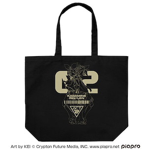 VOCALOID系列 「鏡音鈴 + 鏡音連」黑色 大容量 手提袋 Kagamine Rin, Len Large Tote Bag /BLACK【VOCALOID Series】