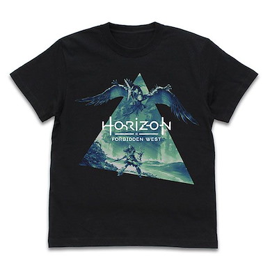 地平線 零之曙光 / 地平線 西域禁地 (細碼)「Horizon Forbidden West」黑色 T-Shirt T-Shirt /BLACK-S【Horizon Zero Dawn / Horizon Forbidden West】