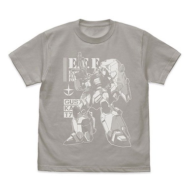 機動戰士高達系列 (細碼)「古斯塔夫·卡爾 00型」機動戰士高達 閃光之凱薩衛 淺灰 T-Shirt Hathaway's Flash Gustav Karl Type-00 T-Shirt /LIGHT GRAY-S【Mobile Suit Gundam Series】