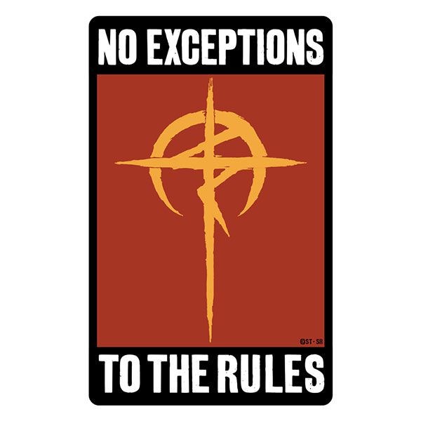 機動戰士高達系列 : 日版 「NO EXCEPTIONS TO THE RULES」機動戰士高達 閃光之凱薩衛 防水貼紙