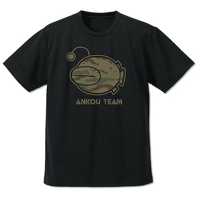 少女與戰車 (細碼)「鮟鱇隊」吸汗快乾 黑色 T-Shirt Ankou Team Dry T-Shirt /BLACK-S【Girls and Panzer】