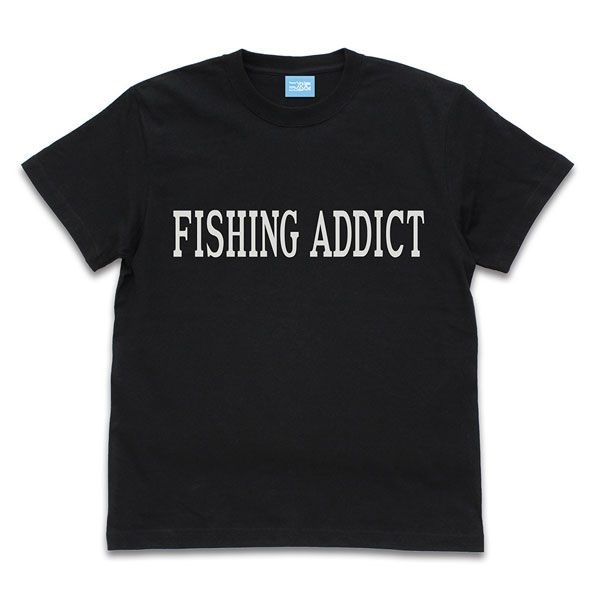 SLOW LOOP-女孩的釣魚慢活- : 日版 (中碼)「海凪小春」FISHING ADDICT 黑色 T-Shirt
