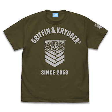 少女前線 (大碼)「GRIFFIN & KRYUGER」墨綠色 T-Shirt Griffin Logo T-Shirt /MOSS-L【Girls' Frontline / Dolls' Frontline】