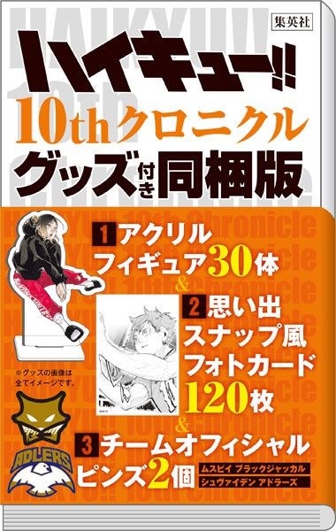 排球少年!! 10th CHRONICLE 10週年紀念 同梱版 (附企牌 + 插圖咭 + 徽章) 10th Chronicle Bundled Ver. with Goods【Haikyu!!】