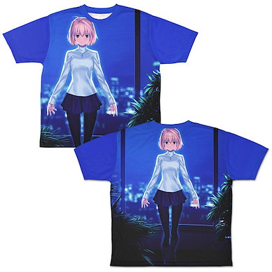 月姬 (細碼)「愛爾奎特」重製版 月姬 -A piece of blue glass moon- 雙面 全彩 T-Shirt A piece of blue glass moon Arcueid Brunestud Double-sided Full Graphic T-Shirt /S【Tsukihime】