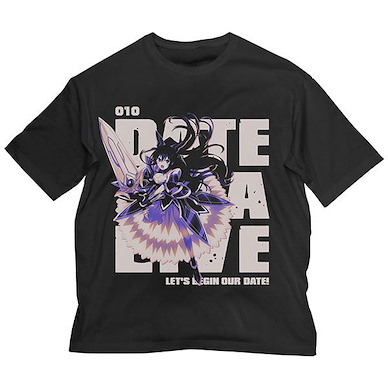 約會大作戰 (加大)「夜刀神十香」寬鬆 黑色 T-Shirt Tohka Yatogami Big Silhouette T-Shirt /BLACK-XL【Date A Live】