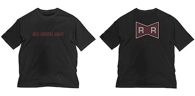 龍珠 (大碼)「紅帶軍」寬鬆 黑色 T-Shirt Dragon Ball Red Ribbon Army Big Silhouette T-Shirt /BLACK-L【Dragon Ball】