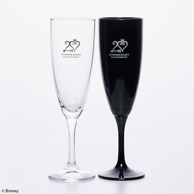 王國之心系列 20th Anniversary 香檳杯 套裝 (透明 + 黑色) 20th Anniversary Glass Set【Kingdom Hearts Series】