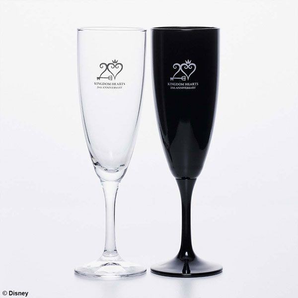 王國之心系列 : 日版 20th Anniversary 香檳杯 套裝 (透明 + 黑色)