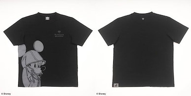 王國之心系列 (均碼)「米奇國王」Dive to Heart 黑色 T-Shirt T-Shirt [King]【Kingdom Hearts Series】