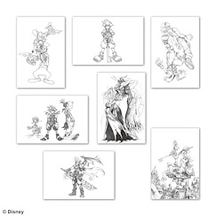 王國之心系列 明信片 Illustrated by TETSUYA NOMURA Set A (1 套 7 款) Postcard Set Illustrated by TETSUYA NOMURA A Type【Kingdom Hearts Series】