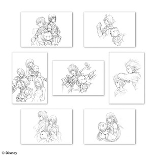 王國之心系列 明信片 Illustrated by TETSUYA NOMURA Set C (1 套 7 款) Postcard Set Illustrated by TETSUYA NOMURA C Type【Kingdom Hearts Series】