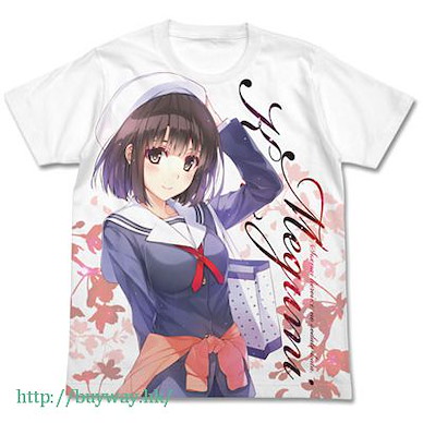 不起眼女主角培育法 (細碼)「加藤惠」白色 全彩 T-Shirt Megumi Kato Full Graphic T-Shirt Uniform Ver. / WHITE-S【Saekano: How to Raise a Boring Girlfriend】