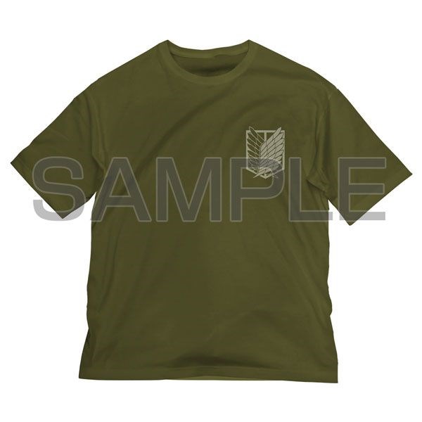 進擊的巨人 : 日版 (加大) 調查兵團 寬鬆 墨綠色 T-Shirt