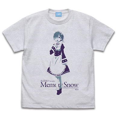 Re：從零開始的異世界生活 (中碼)「雷姆」Memory Snow Ver. 霧灰 T-Shirt Rem T-Shirt Memory Snow Ver. /ASH-M【Re:Zero】