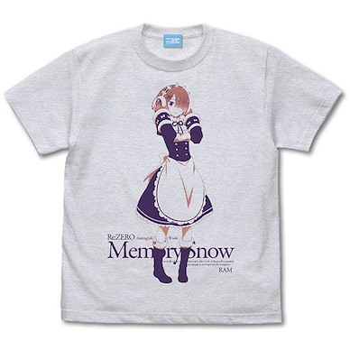 Re：從零開始的異世界生活 (中碼)「拉姆」Memory Snow Ver. 霧灰 T-Shirt Ram T-Shirt Memory Snow Ver. /ASH-M【Re:Zero】