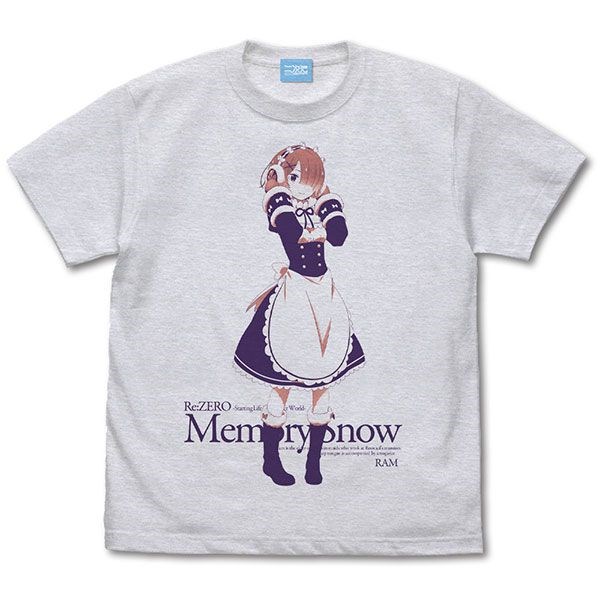 Re：從零開始的異世界生活 : 日版 (中碼)「拉姆」Memory Snow Ver. 霧灰 T-Shirt