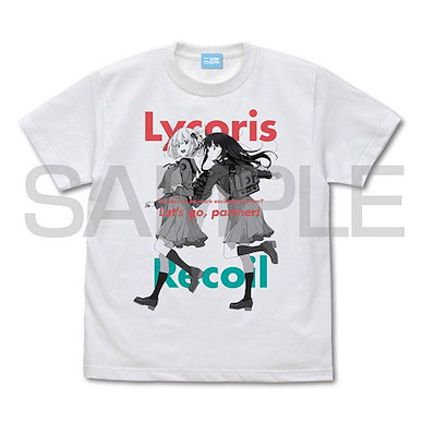Lycoris Recoil 莉可麗絲 (細碼)「錦木千束 + 井之上瀧奈」白色 T-Shirt Chisato & Takina T-Shirt /WHITE-S【Lycoris Recoil】