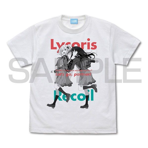 Lycoris Recoil 莉可麗絲 : 日版 (中碼)「錦木千束 + 井之上瀧奈」白色 T-Shirt
