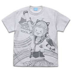 LoveLive! 虹咲學園校園偶像同好會 (大碼)「天王寺璃奈」霧灰 T-Shirt Rina Tennouji All Print T-Shirt /ASH-L【Love Live! Nijigasaki Academy School Idol Club】