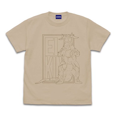 超人系列 (加大)「宇宙怪獸 電王獸」淺米色 T-Shirt Ultra Seven Eleking Illustration Touch T-Shirt /LIGHT BEIGE-XL【Ultraman Series】