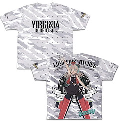 強襲魔女系列 (大碼)「維吉妮亞」聯盟空軍航空魔法音樂隊 光輝魔女 雙面 全彩  T-Shirt Witches Virginia Robertson Double-sided Full Graphic T-Shirt /L【Strike Witches Series】