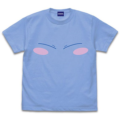 關於我轉生變成史萊姆這檔事 (中碼)「莉姆露」史萊姆 粉藍色 T-Shirt Rimuru-sama Face T-Shirt /SAX-M【That Time I Got Reincarnated as a Slime】