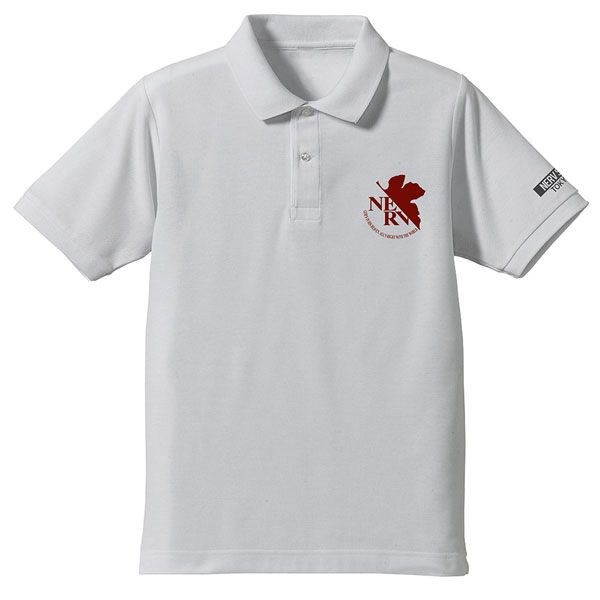 新世紀福音戰士 : 日版 (中碼) EVANGELION NERV 刺繡 白色 Polo Shirt