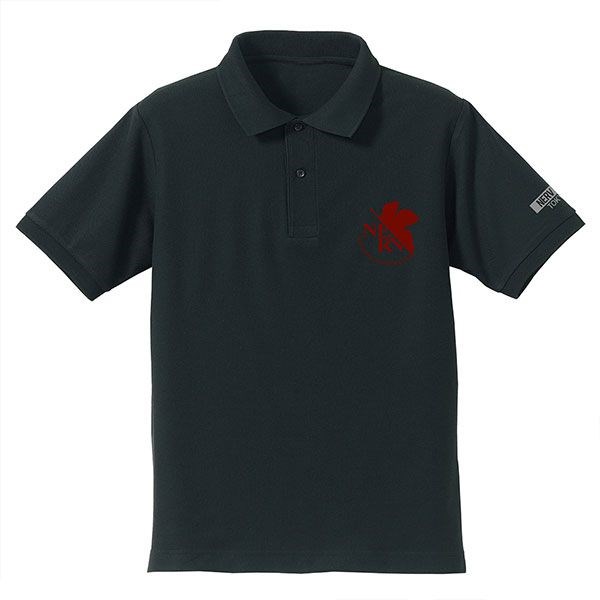新世紀福音戰士 : 日版 (細碼) EVANGELION NERV 刺繡 黑色 Polo Shirt