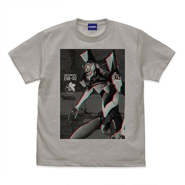 新世紀福音戰士 : 日版 (加大)「2號機」單色插圖 淺灰 T-Shirt