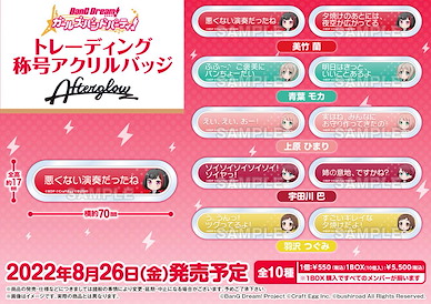 BanG Dream! Afterglow 亞克力徽章 (10 個入) Title Acrylic Badge Afterglow (10 Pieces)【BanG Dream!】