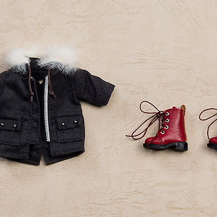 未分類 黏土娃 保暖套組 靴子&軍裝大衣 黑色 Nendoroid Doll Warm Clothing Set Boots & Mod Coat (Black)