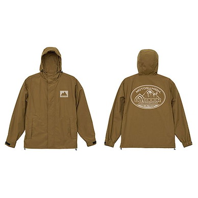 搖曳露營△ (加大) 防風防水 棕色 外套 Shell Hooded Jacket /BROWN-XL【Laid-Back Camp】