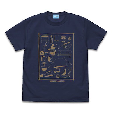 搖曳露營△ (加大)「志摩凜」露營工具 藍紫色 T-Shirt Rin Shima Camp Tool T-Shirt /INDIGO-XL【Laid-Back Camp】