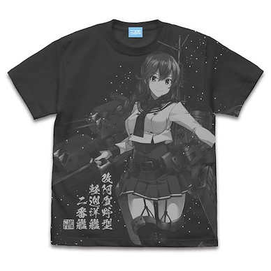 艦隊 Collection -艦Colle- (大碼)「能代」改二 全彩 墨黑色 T-Shirt Noshiro Kai Ni All Print T-Shirt /SUMI-L【Kantai Collection -KanColle-】