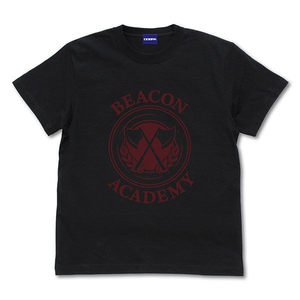 RWBY : 日版 (細碼) 冰雪帝國 BEACON ACADEMY 黑色 T-Shirt