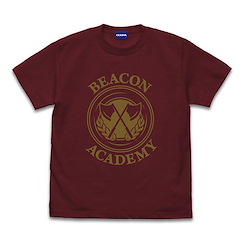 RWBY : 日版 (大碼) 冰雪帝國 BEACON ACADEMY 酒紅色 T-Shirt