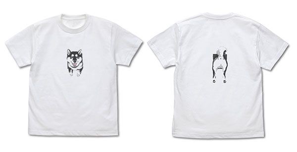 世界末日與柴犬同行 : 日版 (細碼)「小春」石原雄先生デザイン 壁とハルさん Tシャツ 黒柴 ver. T-Shirt