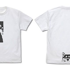 世界末日與柴犬同行 (加大)「小春」石原雄先生デザイン ハルさんチラリ Tシャツ 黒柴 ver. T-Shirt Yu Ishihara Design Haru-san Chirari T-Shirt Black Shiba ver./WHITE-XL【Doomsday With My Dog】